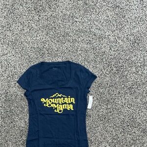 Custom Designed Navy 'Mountain Mama' Graphic Tee- New With Tags